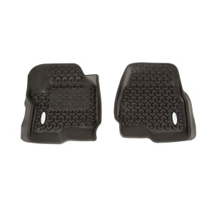 Ford F-550 Floor Liners - Front - Rugged Ridge - Rugged Ridge - Black - `17-`18